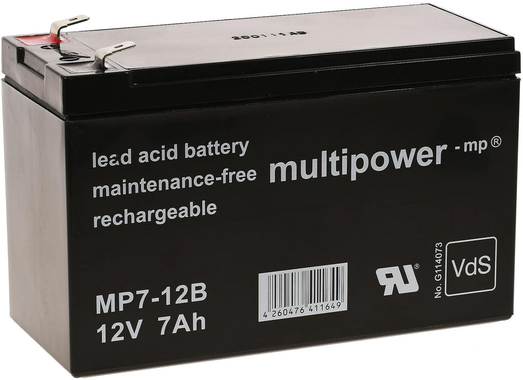 Ersatzakku (multipower) für USV APC Back-UPS ES 700 12V 7Ah Produktbild 