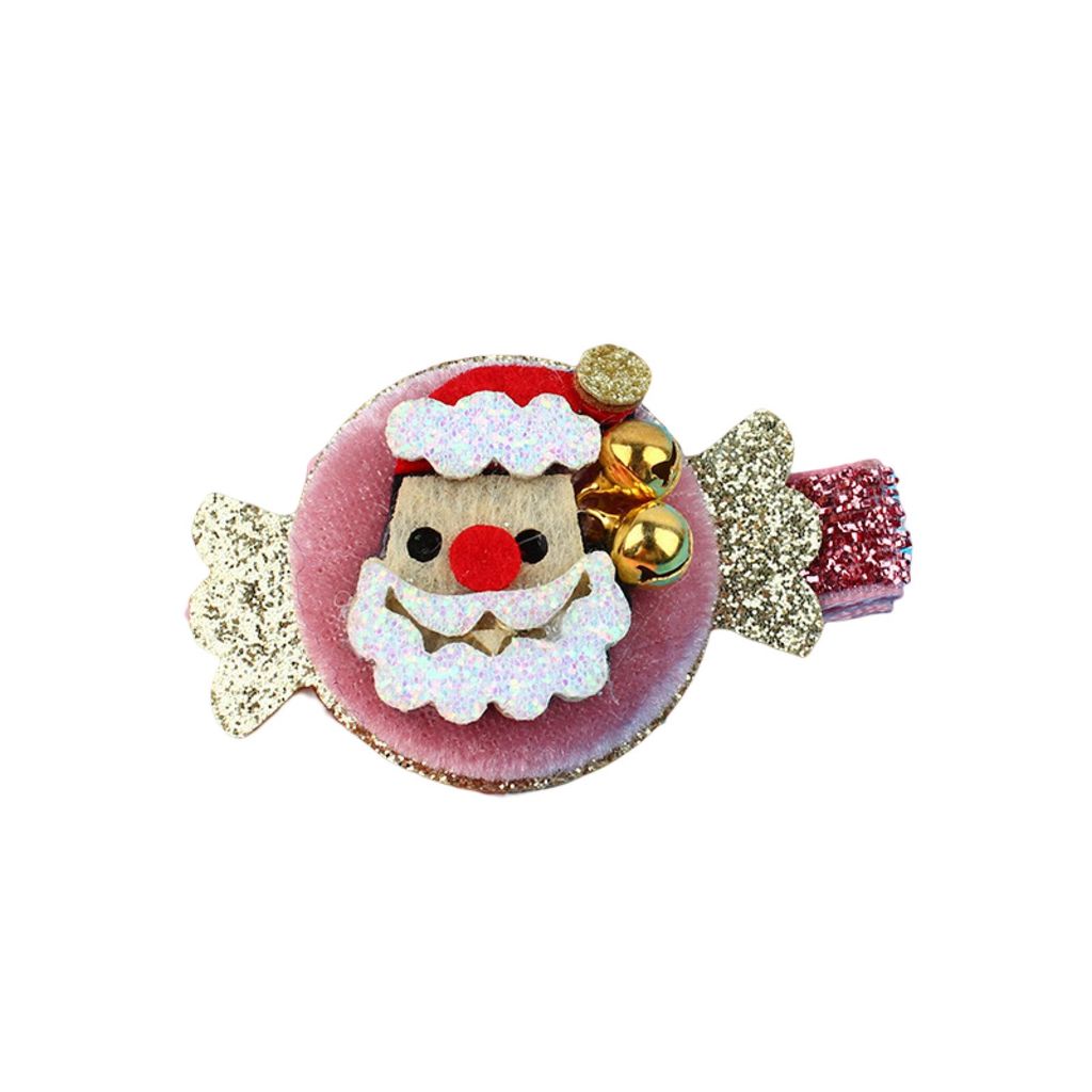 Kinder Haarnadel Niedliche Süßigkeiten Kopfbedeckung Weihnachtsmann Weihnachtsbaum Charms Haarschmuck Mini Weihnachten Haarspangen Cosplay Party ...