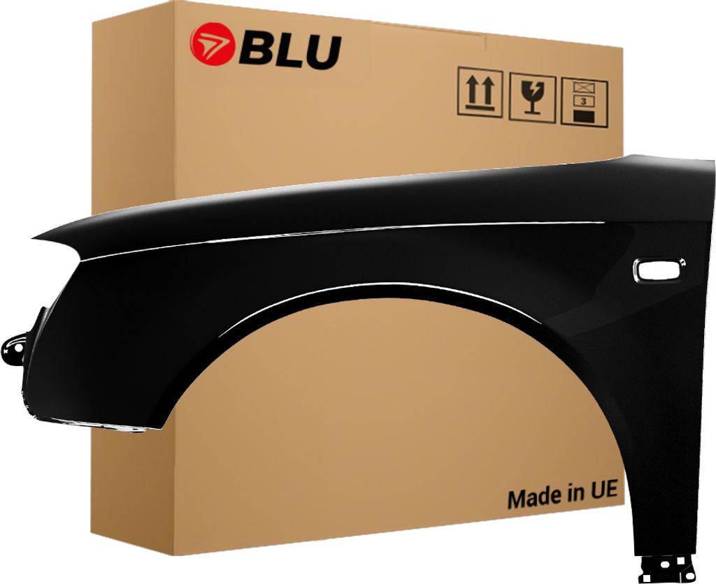 BLU Kotflügel Passend für Audi A4 B7 LZ9W Links Schwarz EbonySchwarz | 2004-2008 | Vorderseite Vorne | Lackiert | Einbaufertig
