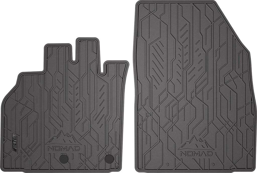 Fußmatten Gummimatten für Renault Scenic II 2003-2009 Gummi Schwarz 2 teile