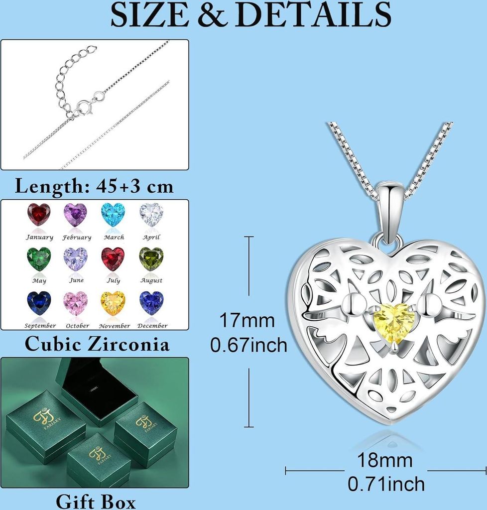 Collana Ciondolo Madonna Di Guadalupe/angelo Custode In Argento Sterling 925 E 763813