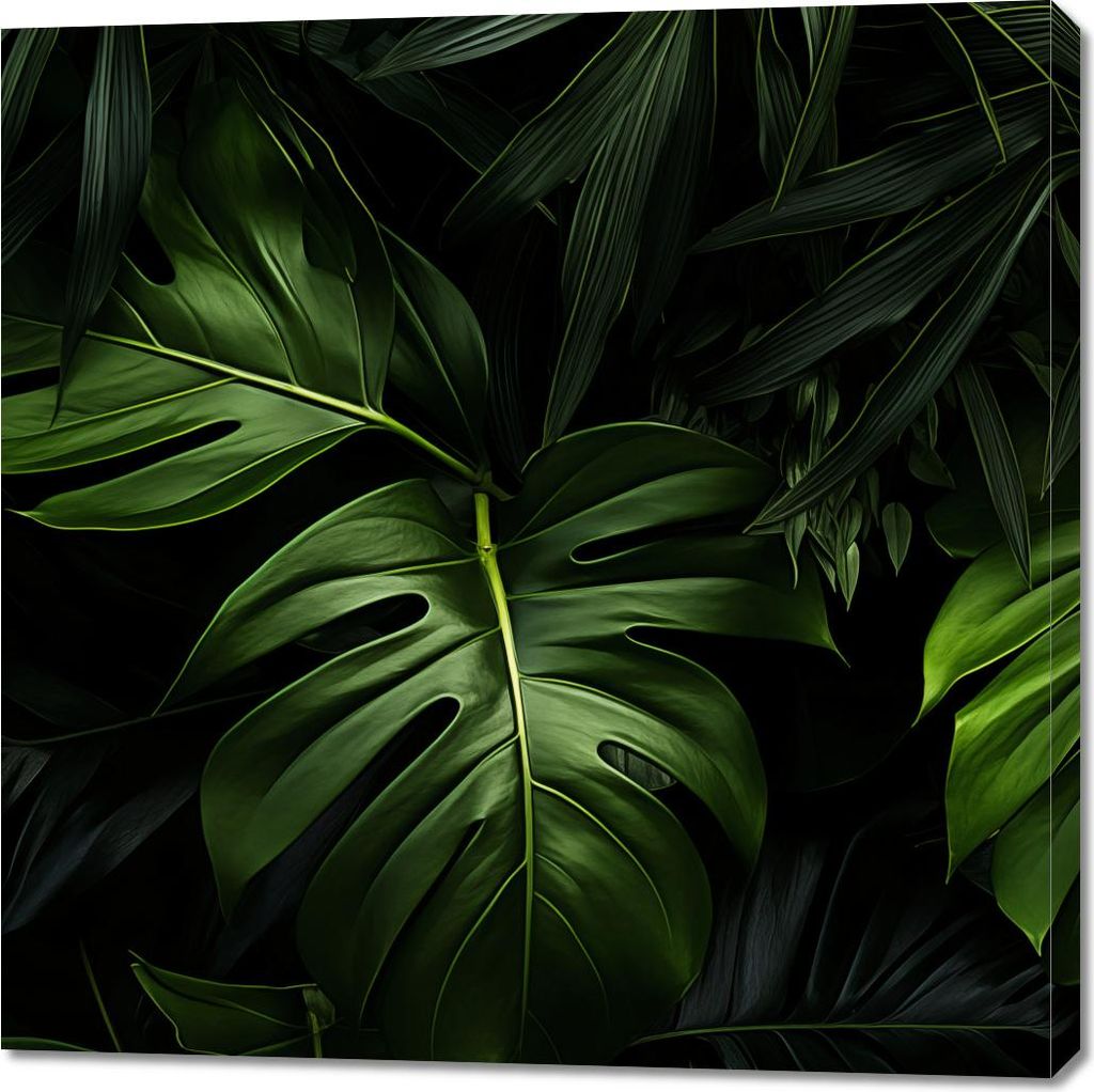 Bild 100x100cm Grünes Flüstern