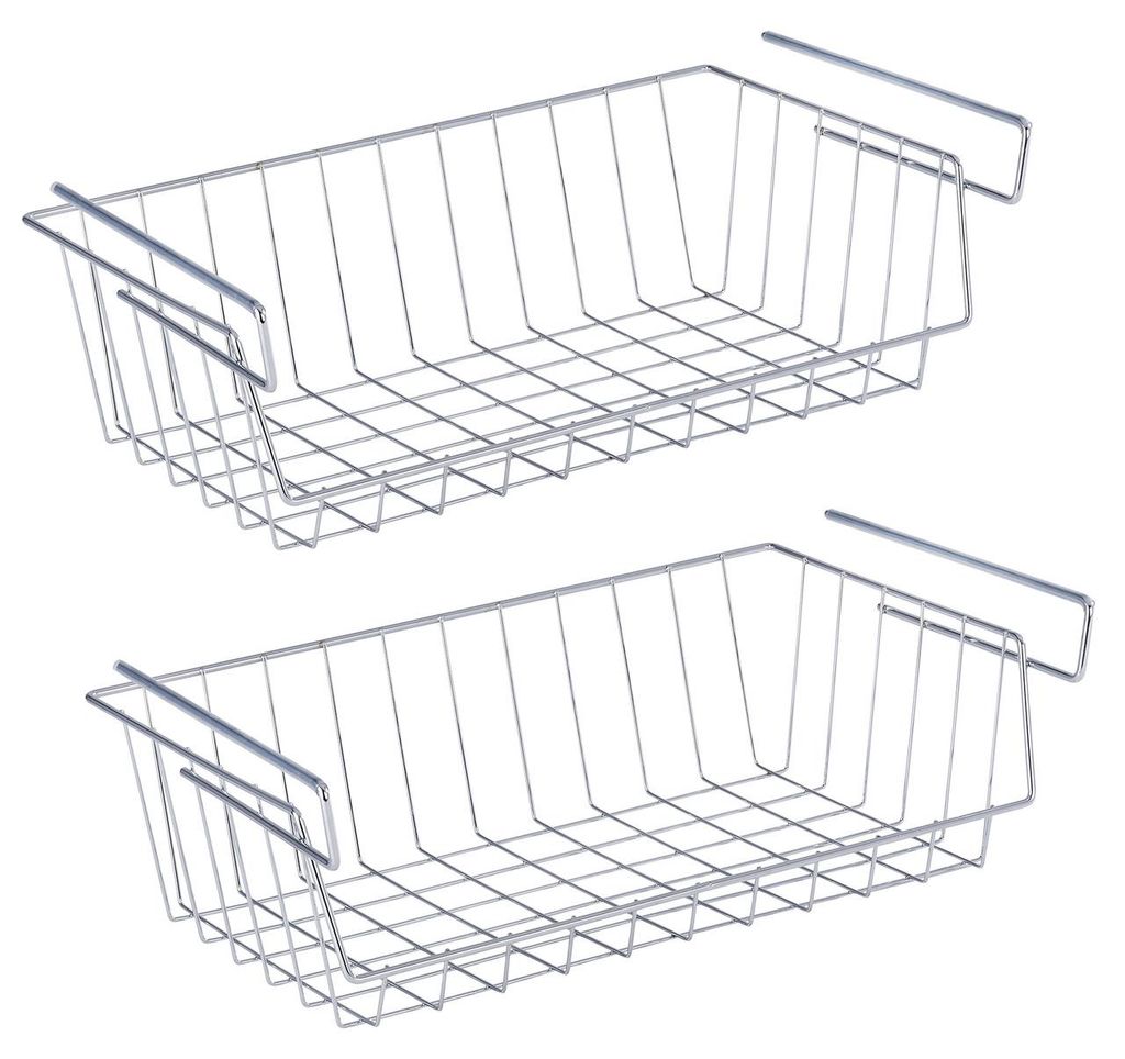 WENKO 2er Set Regal Einhängen Korb Hänge Regal Metall Produktbild 