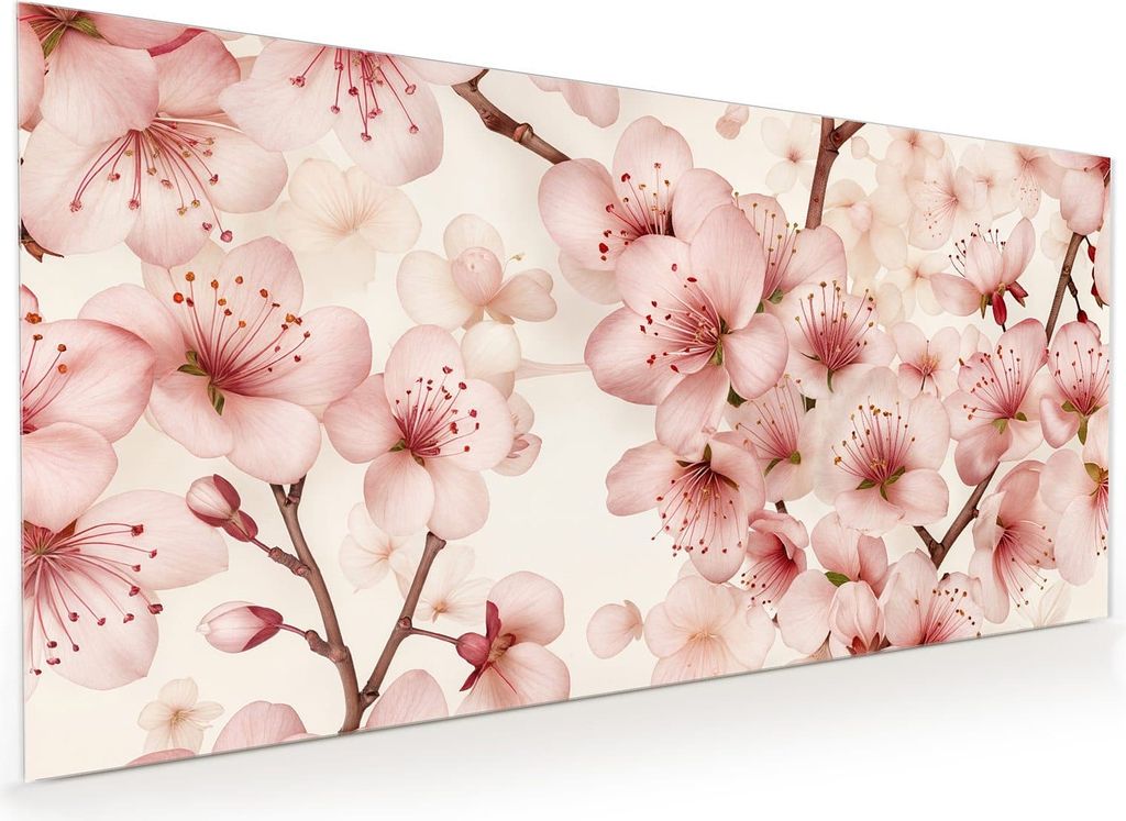 Küchenrückwand Spritzschutz Glas mit Motiv Kirschblüten 40 Produktbild 