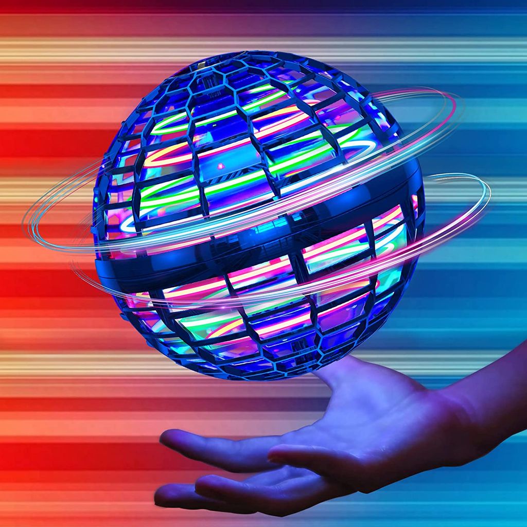 Hover Flying Ball Fliegender Ball,Flying Orb Ball,Flynova Pro Flying Orb Spielzeug,Magische Spinnerin Ball mit RGB Lichtr PRO Flying Orb Mini Drone Fliegender Ball Spinner UFO 3 Stück - 3 Farben