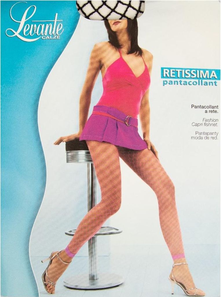 Damen elastische Netzstrumpfhose LEVANTE Artikel RETISSIMA PANTACOLLANT, 3/4 - L/XL, Poliammide 79%,Elasthan 21%
