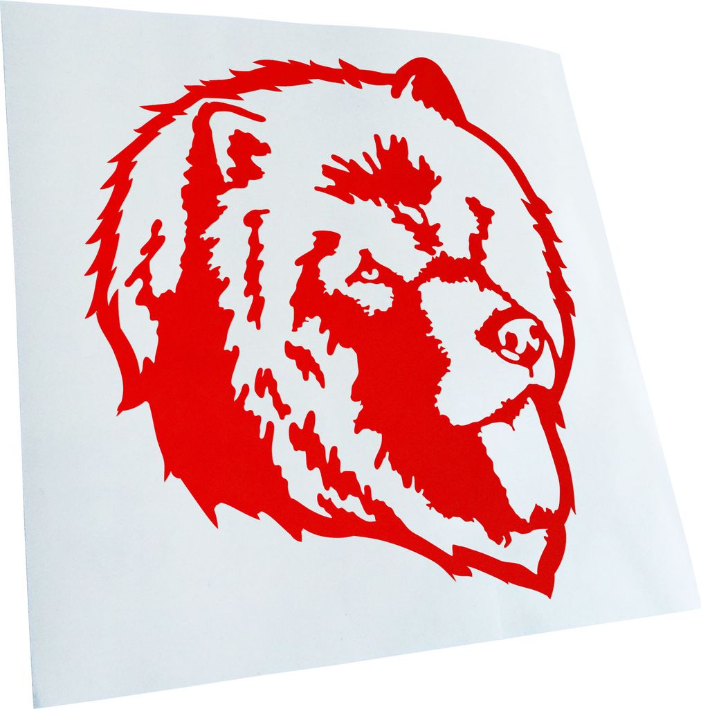 Kiwistar - Autoaufkleber - Chowchow Hund - Rot - 50x45cm - Aufkleber für Auto, Laptop, Fahrrad, LKW, Motorrad mehrfarbig JDM Decal Racing