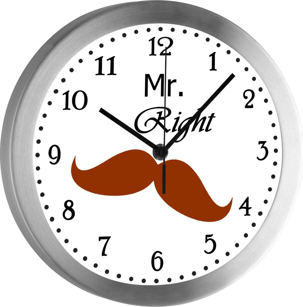 Funkuhr, Kinder Wanduhr, Kinderuhr, Kinderzimmer Mr. Right
