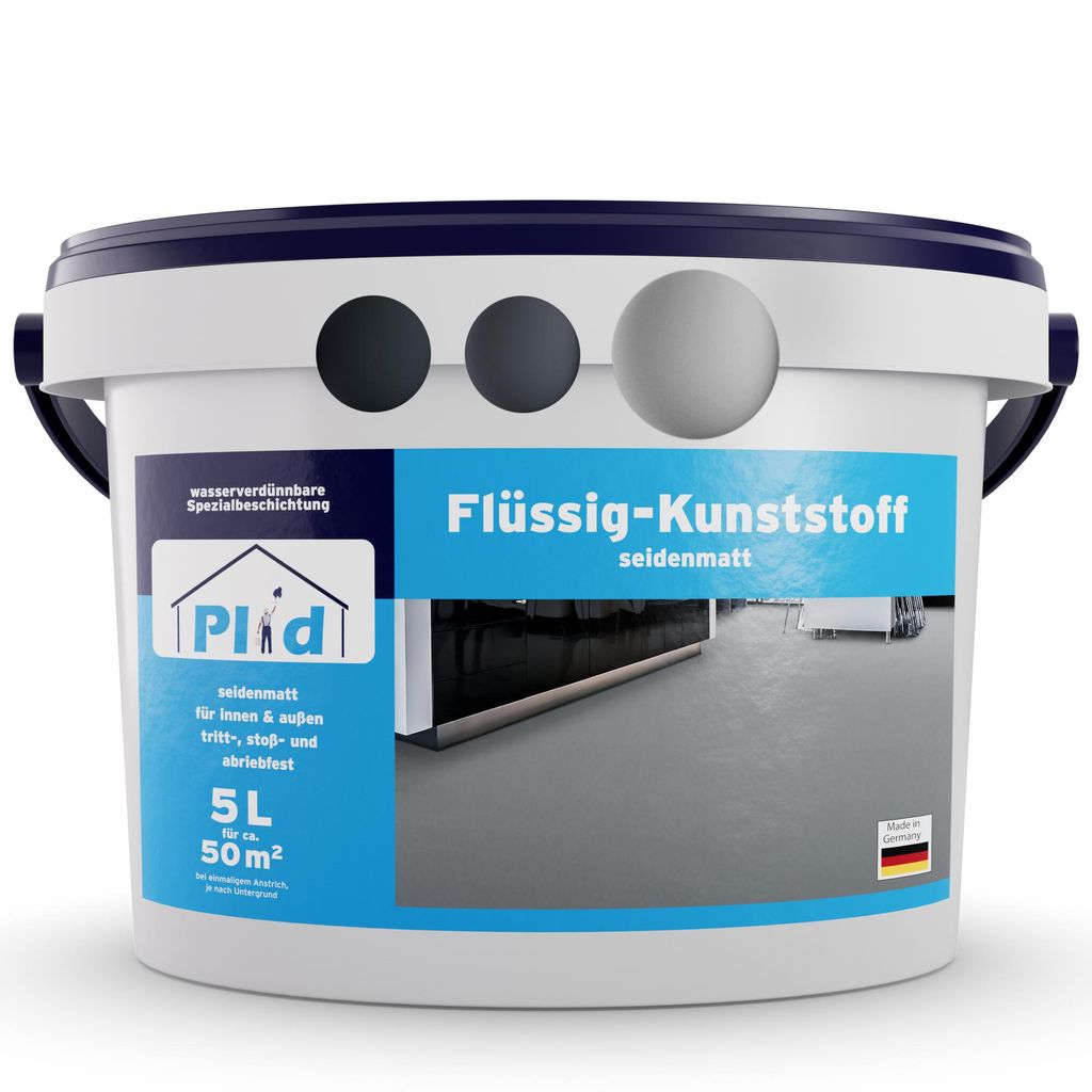 Plid® Flüssigkunststoff Bodenbeschichtung Lichtgrau 5L, Produktbild 