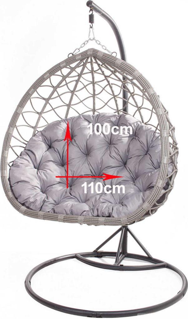 Záhlavní polštáø na závìsné køeslo 110x100cm Šedá | Obrázok produktu 