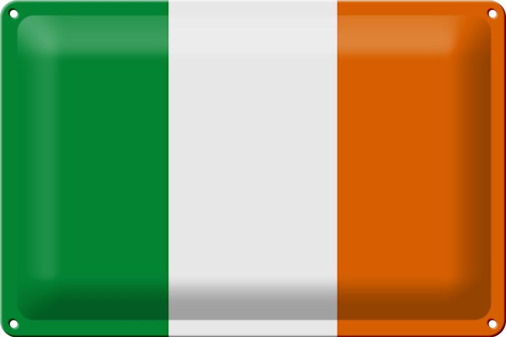 Blechschild Flagge Irland 30x20cm Flag of Ireland