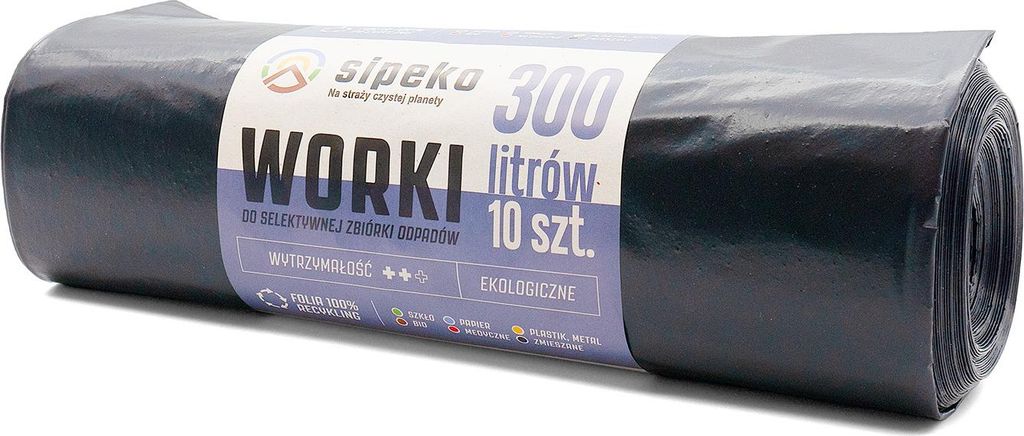 LDPE vrecia na odpad SIPEKO 300L 10ks. ČIERNE Obrázok produktu 