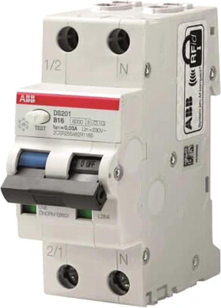 FI/LS-Schalter, Typ A/G, C 16A, 1pol+N, 30mA, 2TE, 1 Stk.
