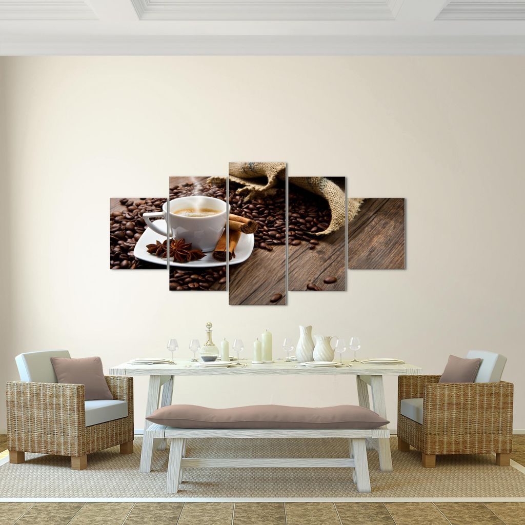 Coffee Bild  Leinwand Poster Abstrakt Modern Design  XXL 100 cm*65 cm 034