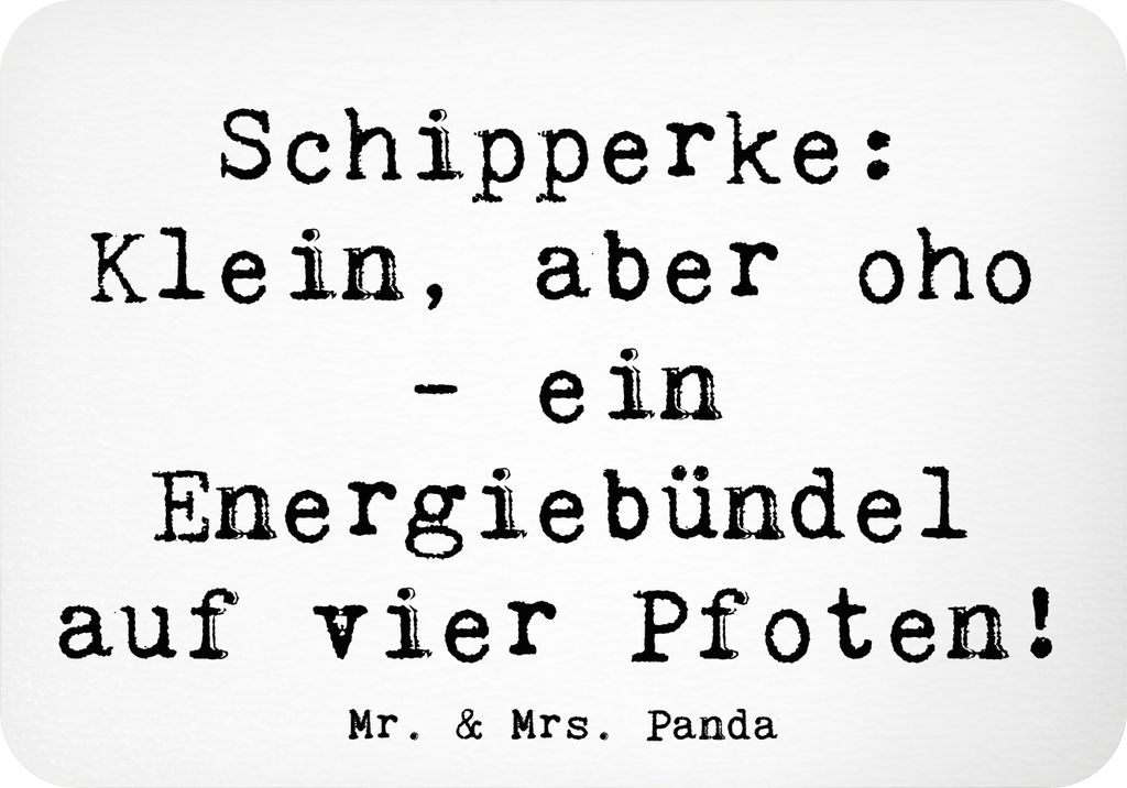 Mr. & Mrs. Panda magnet Spruch Schipperke Energie - Weiß - Geschenk, Kühlschrankmagnet, Dekomagnet, Hunderasse, Notizhalter, Hund, Hunderassen Ei...