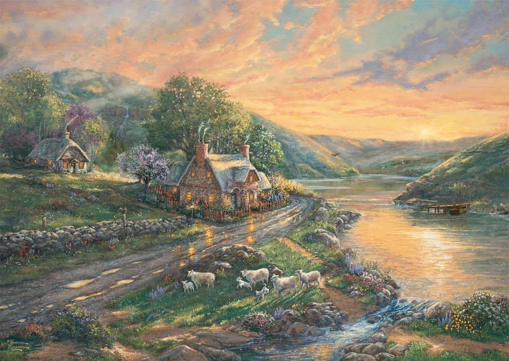 Thomas Kinkade Studios: Dageraad in het Emerald Valley Productafbeelding 