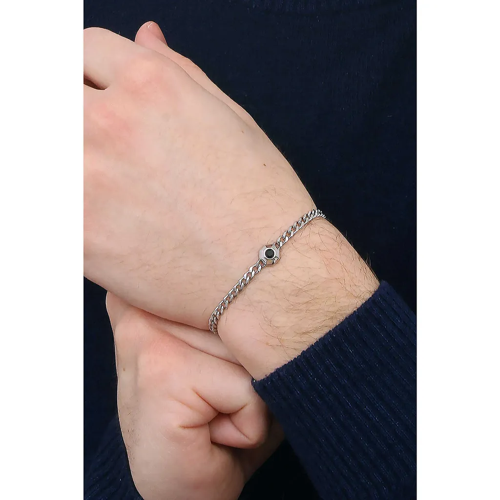 Sagapò Snap Bracciale Uomo Acciaio 316L: Accessorio Silver Look - 2
