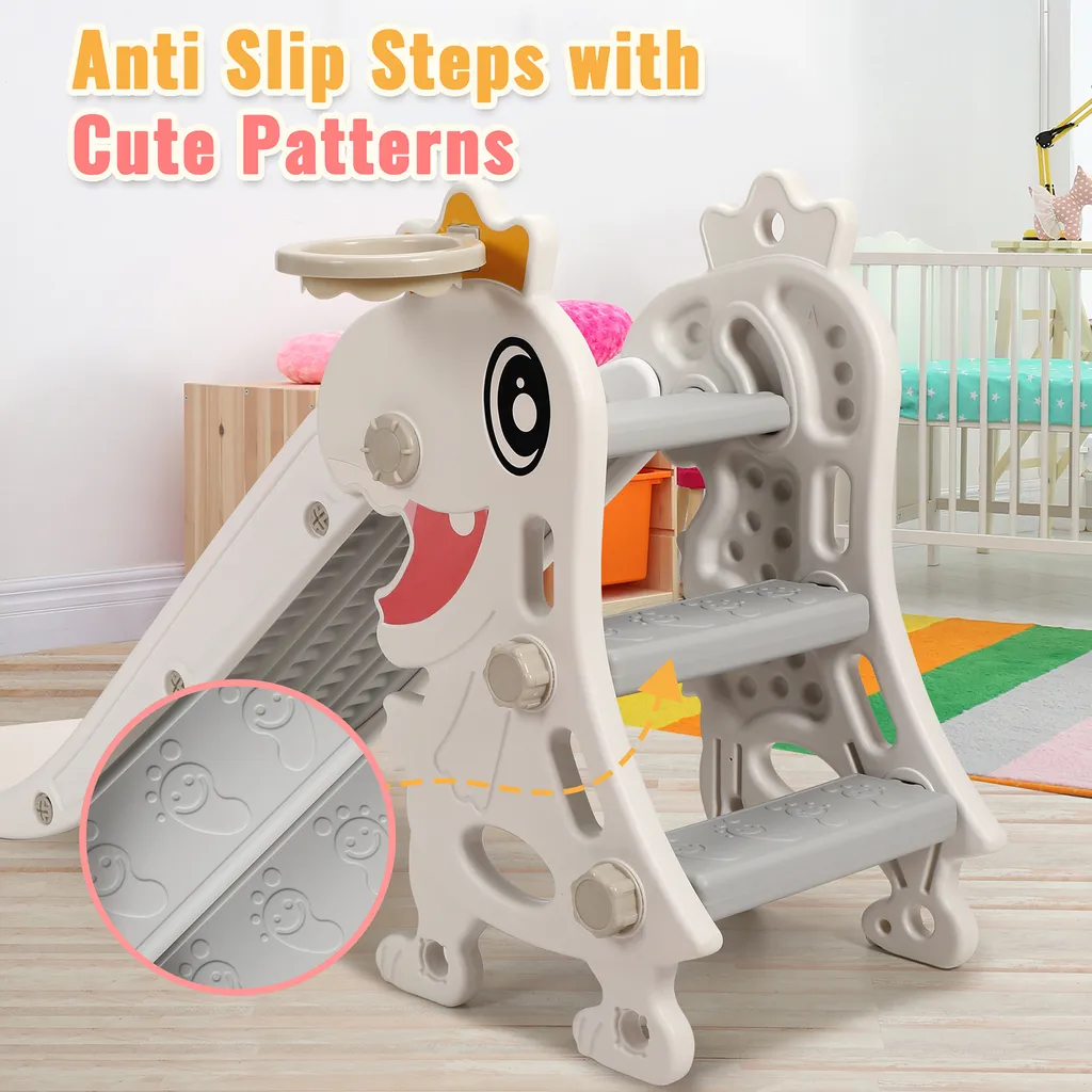 Mini toboggan d'éveil pour enfants, structure d'escalade compacte 110cm
