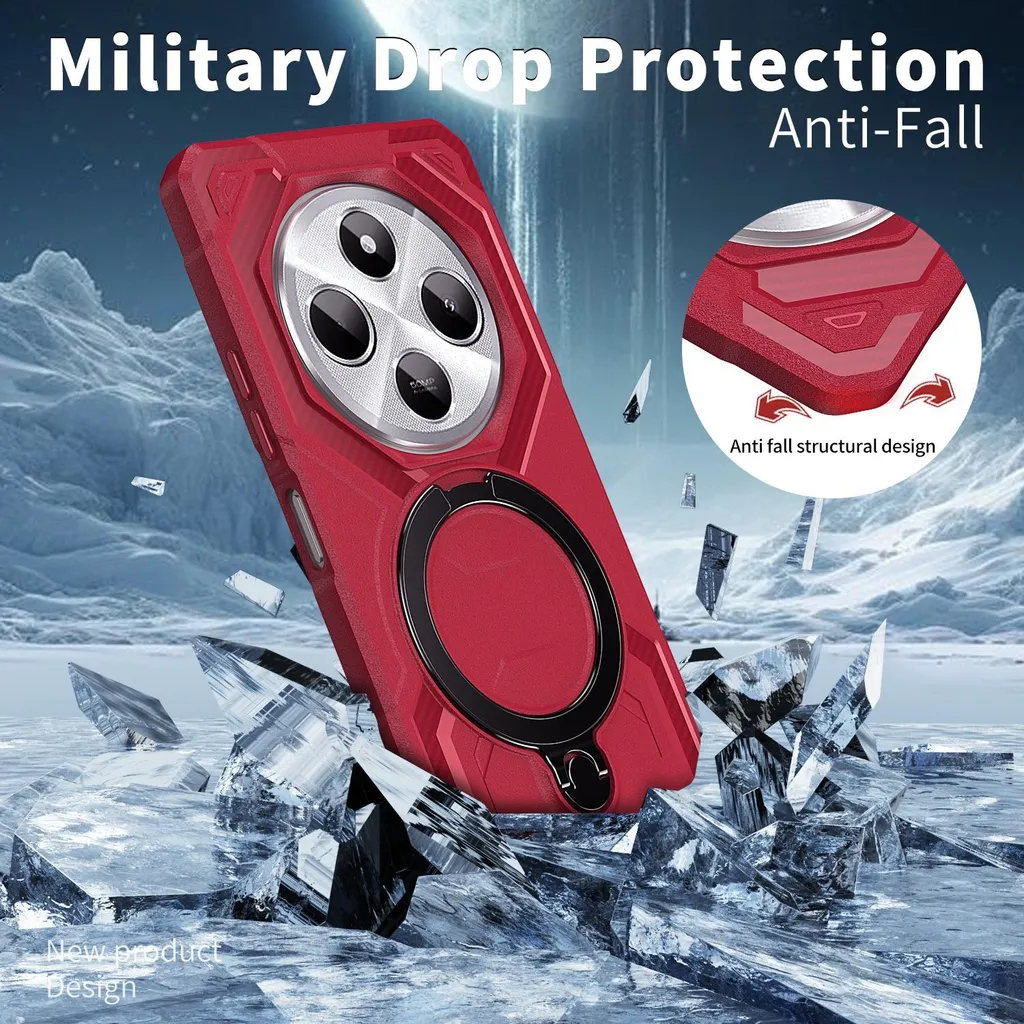 Phonesta IronLock MagSafe Cover per Xiaomi Poco C75 Redmi 14C Rosso - 3