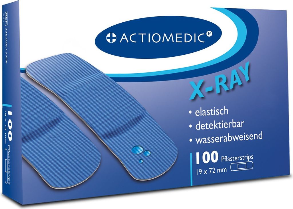 ACTIOMEDIC® X-RAY + AQUATIC Pflasterstrips, 19 x 72 mm, Produktbild 