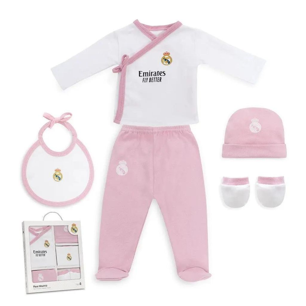Real Madrid Baby Uitrustingsset, 5-delig – Roze Productafbeelding 