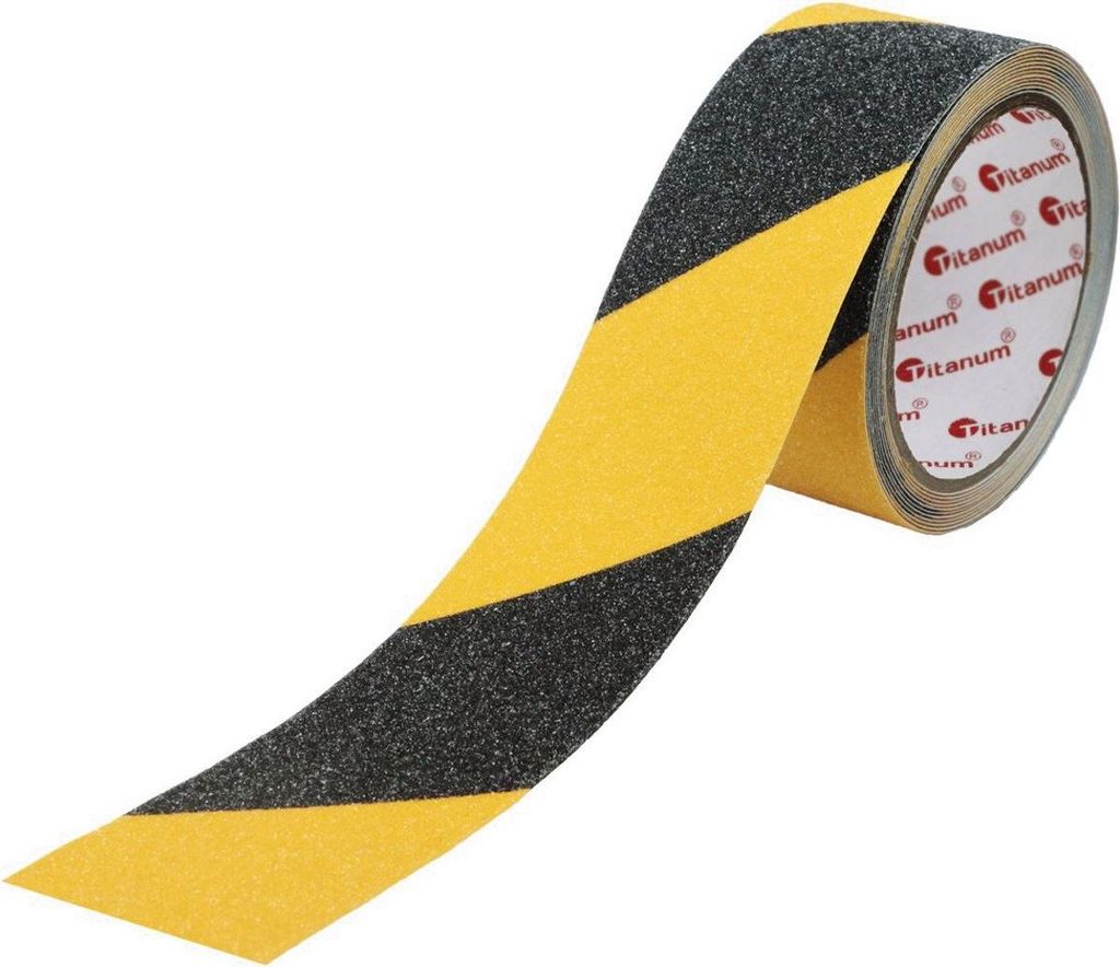 Anti-Rutsch-Band schwarz/gelb 48mm 5m Titanum