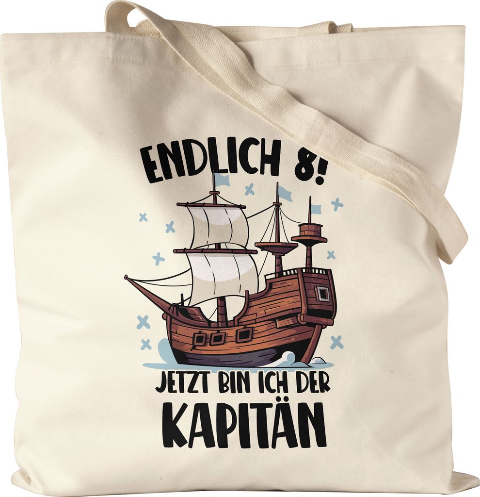 Geburtstag 8 Jahre Jutebeutel 8 Jahre 8. Geburtstag Pirat Piraten Motto