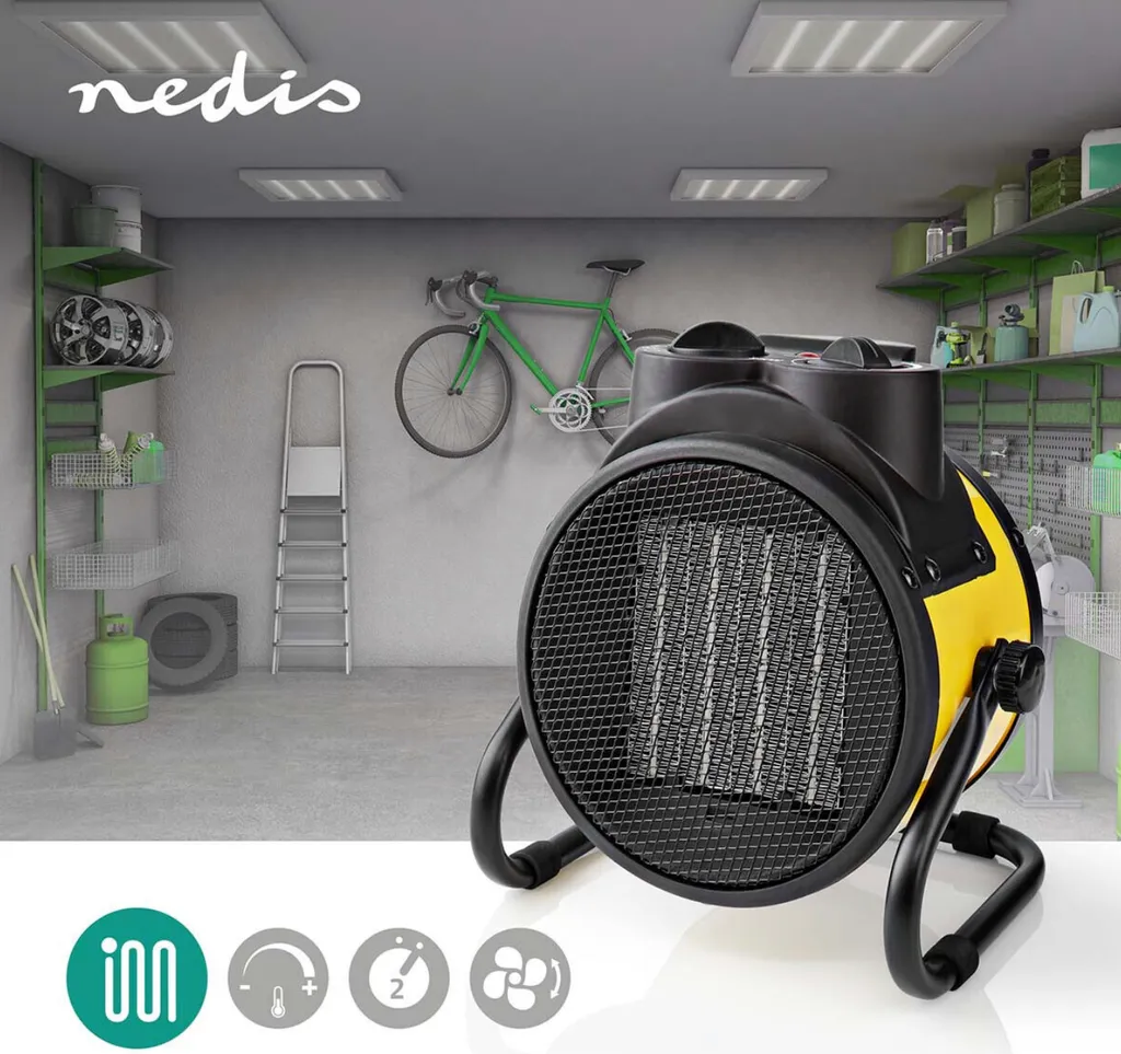 Chauffage de chantier aérotherme robuste 2 vitesses 1000/2000 Watts - 18