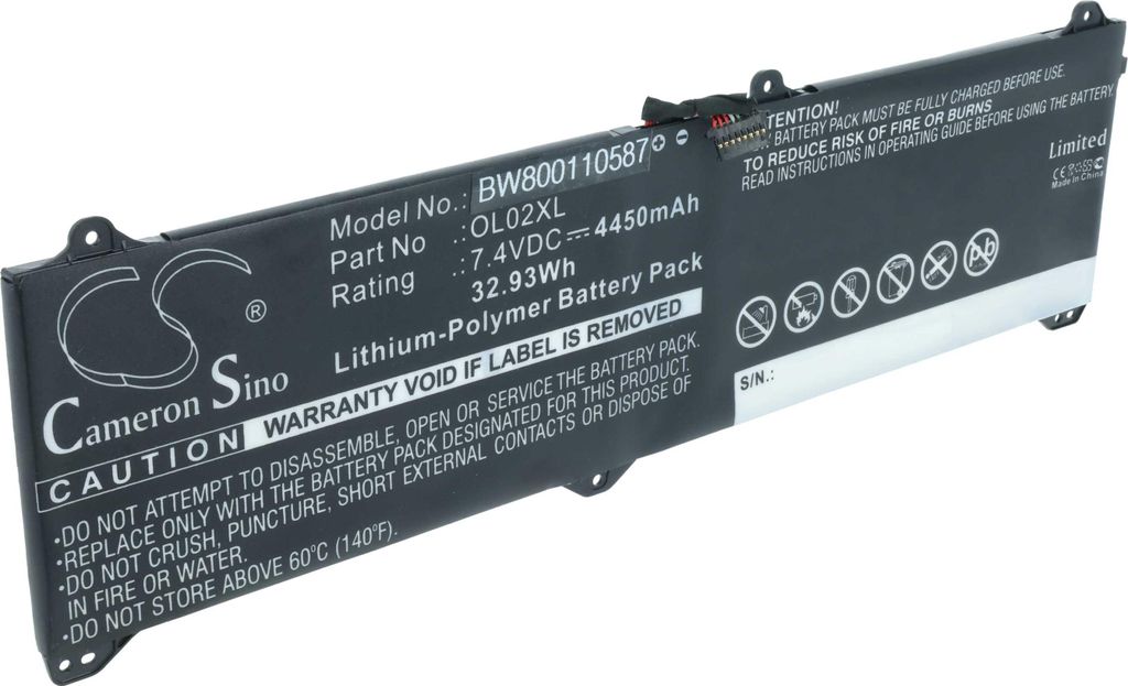 vhbw Akku kompatibel mit HP Elite X2 G1, L4H91AW, L8L94PA, X2 1011 G1 Notebook (4450 mAh, 7,4 V, Li-Polymer)
