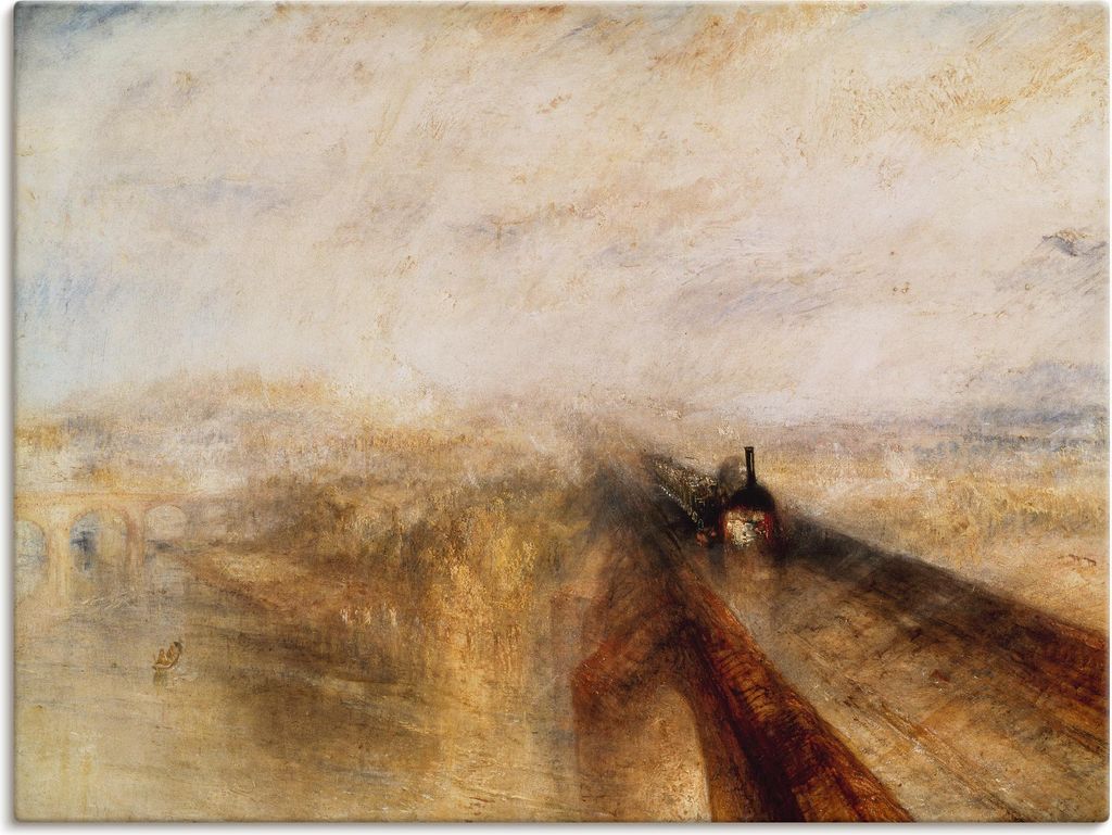 ARTland Leinwandbild Regen, Dampf und Geschwindigkeit Größe: 40x30 cm