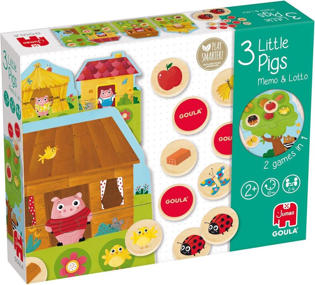 GOULA 3 kleine Schweinchen Memo & Lotto