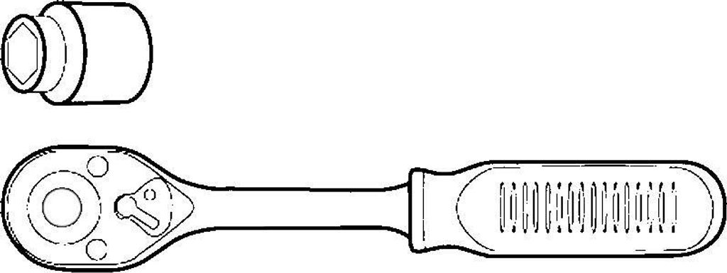 Topex-Sockel + Ratsche 1/4 ", 11-teiliger Crv-Stahl