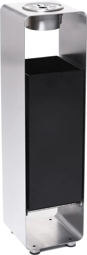 Poubelle de cuisine rectangulaire fine en inox brossé VIVANNO BASURA 73cm