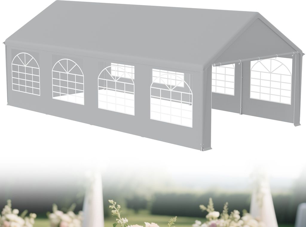 LZQ Pavillon 4x8 m wasserdicht mit UV-Schutz 50+, stabiles Produktbild 