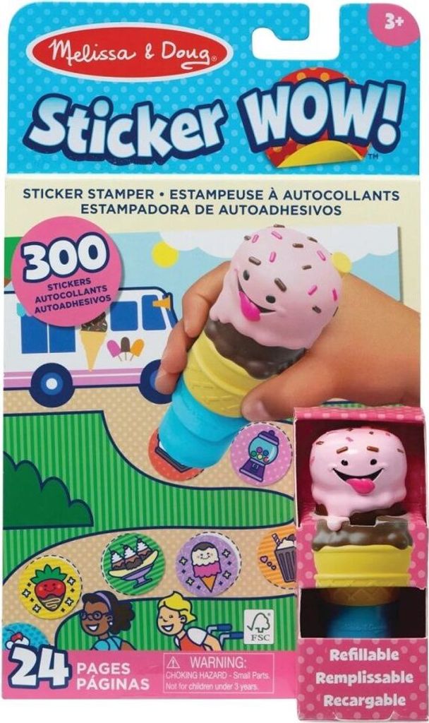 Melissa & Doug Sticker Wow Stempel-Set Eiscreme| Mit 300 Produktbild 
