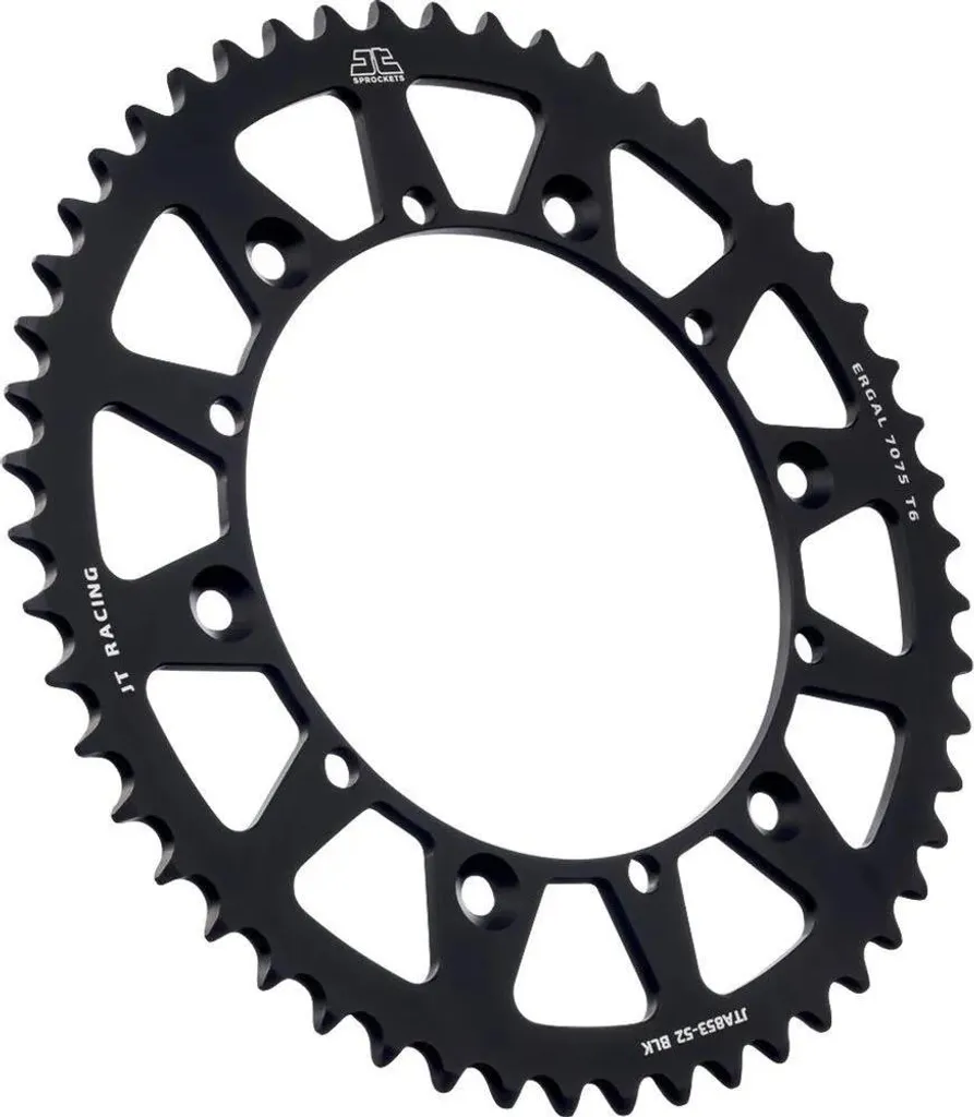 Couronne en Aluminium Moto Noir 52 Dents Jt Sprockets Yamaha 52t