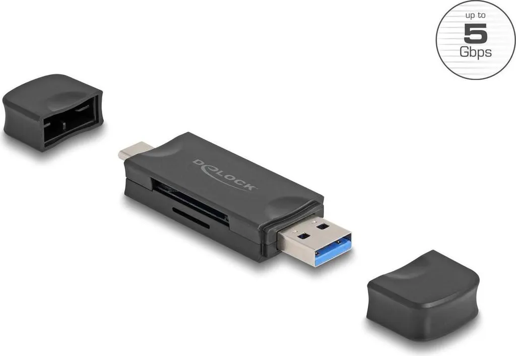 Delock 91702: Il Lettore SD per le tue avventure - USB-C e USB-A