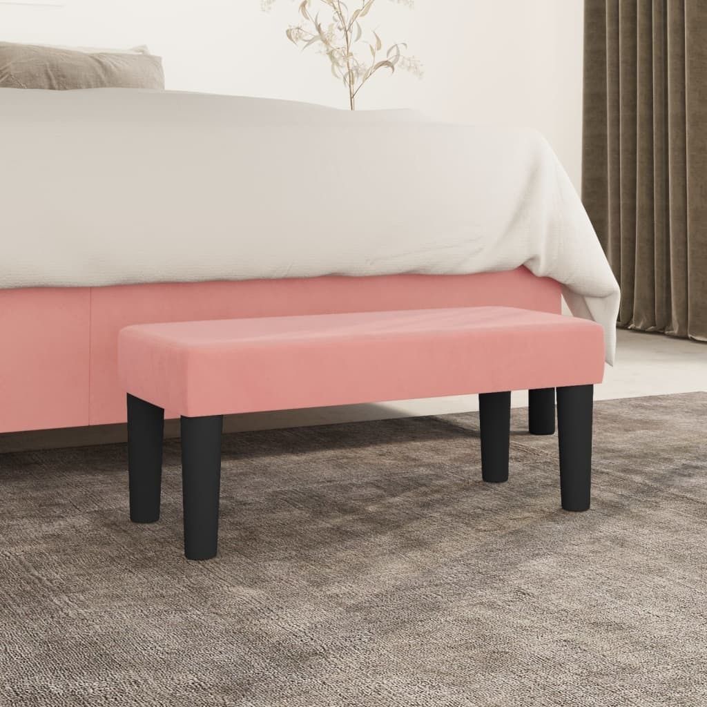 "2026 Promotion" Sitzbank für Garten, Holzbank Rosa 70x30x30 cm Samt - Gartenbänke CC20860