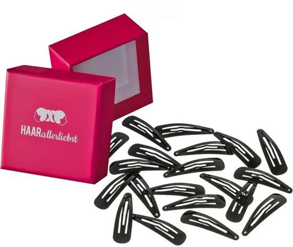 Pinces à Cheveux Noires 5 cm - Fixation Durable et Robuste - 20 Pcs