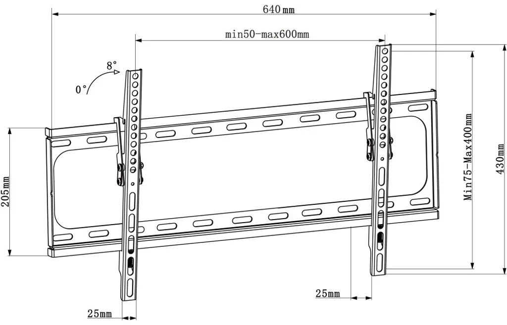 Fixation Murale TV Inclinable 30-70" Techly : Idéal pour Salon et Chambre
