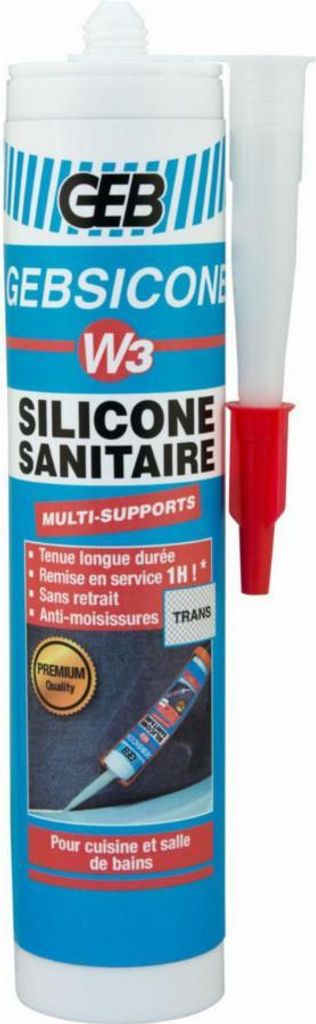 GEBSICONE W3 100% Silikon-Dichtmasse - 280ml Kartusche Transparent - 890751