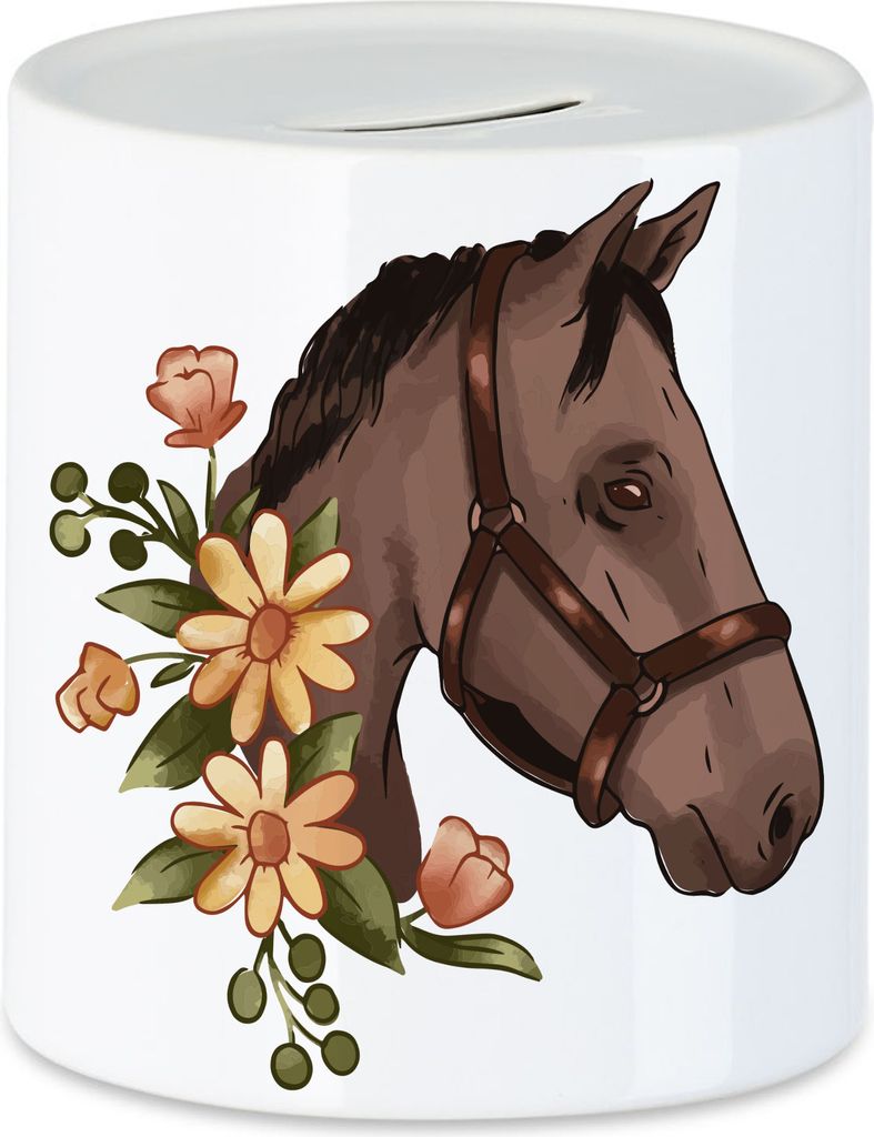 Pferd Spardose Pferde Hengst Stute Hobbie Freiheit Pferdeflüsterer Pferdeliebhaber Reiten Blumen Pony