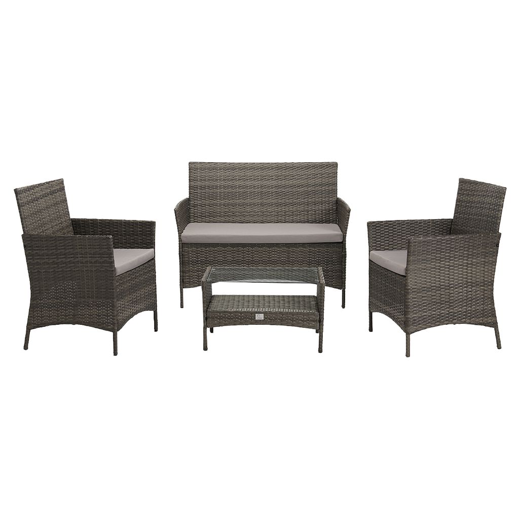 SVITA Rattan Set BROOKLYN 2020 in grau Gartenmöbel Terrasse Produktbild 1