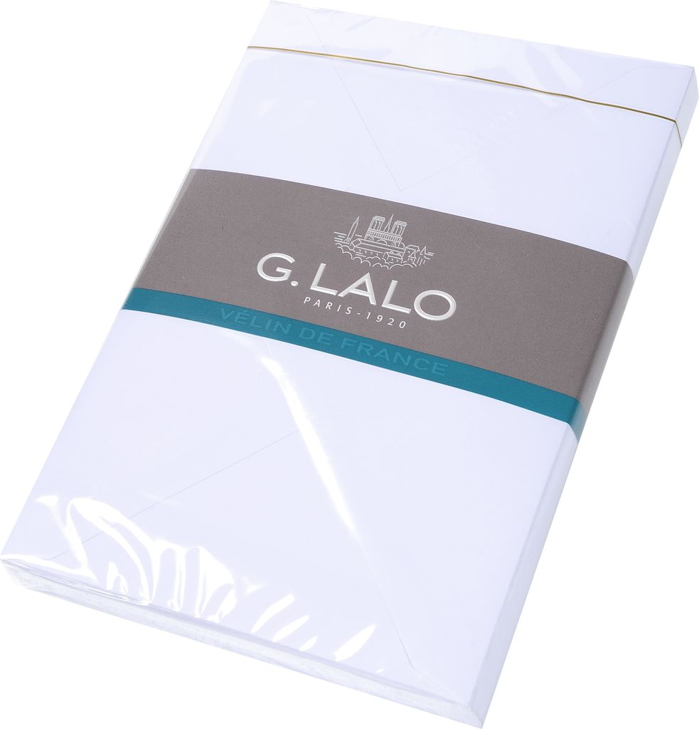 G.Lalo 10x Packung 20 Umschlägen Vélin de France, C6 107x152mm, 100g Weiß 21700L