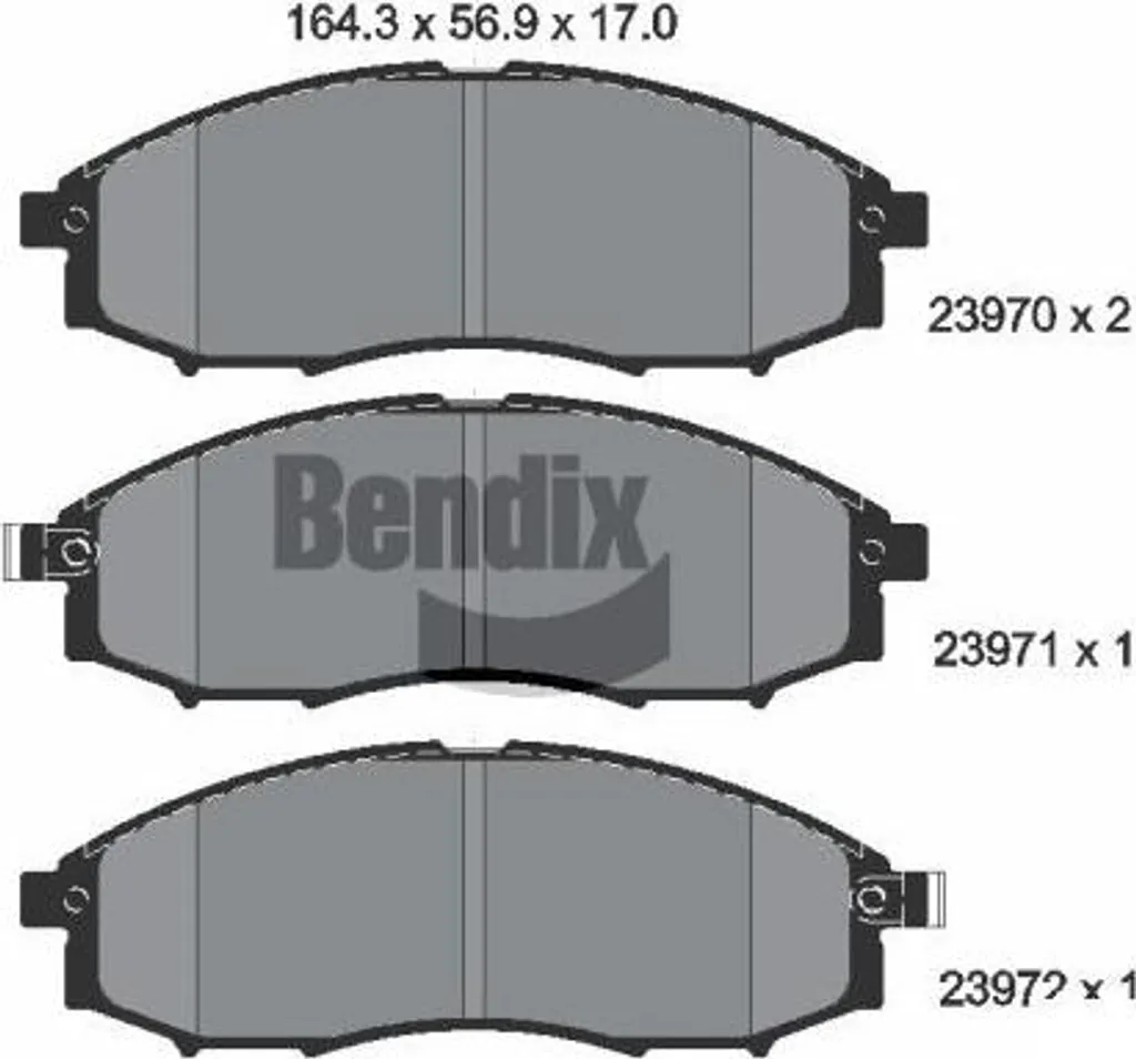 Plaquettes de frein BENDIX BPD2072 OE 4106072025 pour Navara et NP300