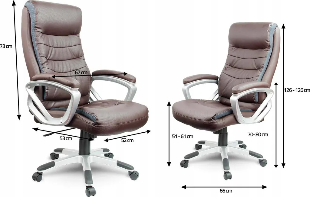 Sedia Girevole Ufficio Madera Marrone Comfortable-SOFT | Vera Comodità - 7