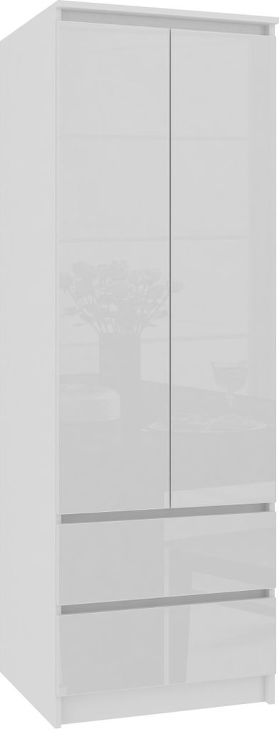 Armoire avec 2 portes et 2 tiroirs (L:60cm / H:180cm / Image du produit 