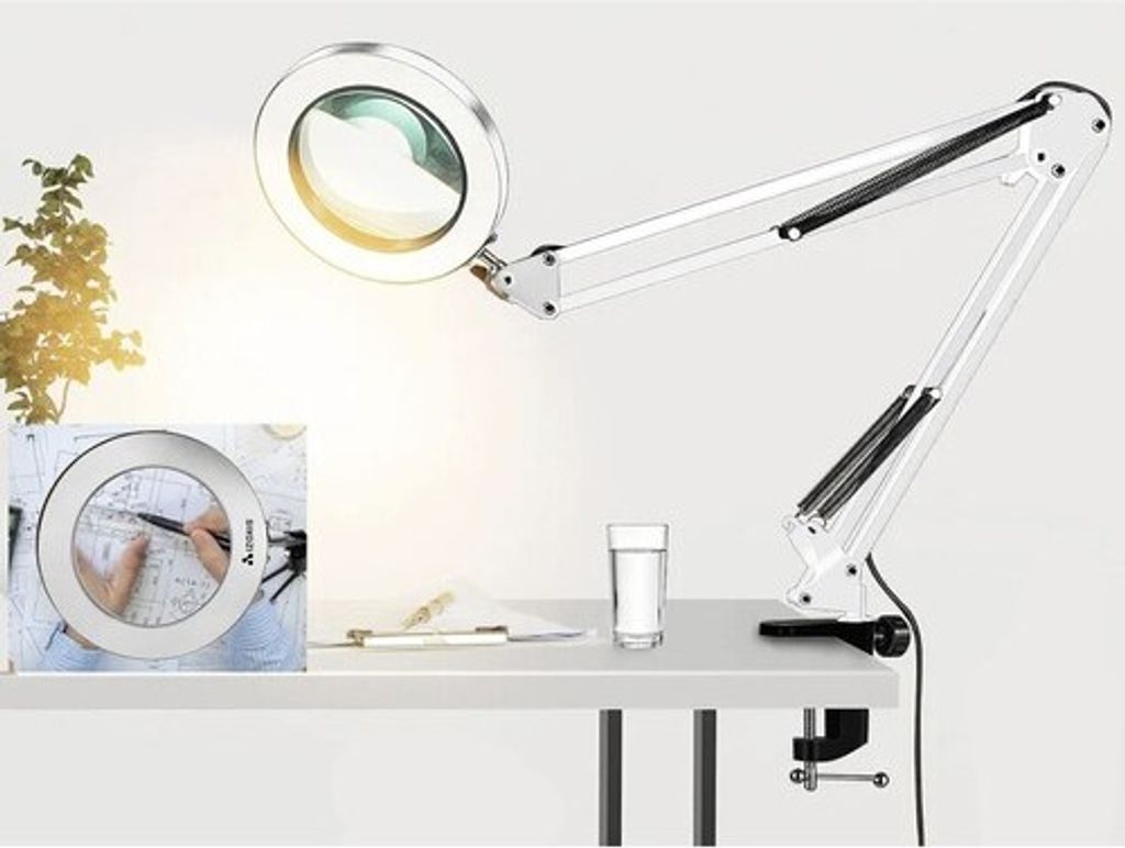 Kosmetická lampa s lupou - bílá Izoxis 23894 Obrázek produktu 12