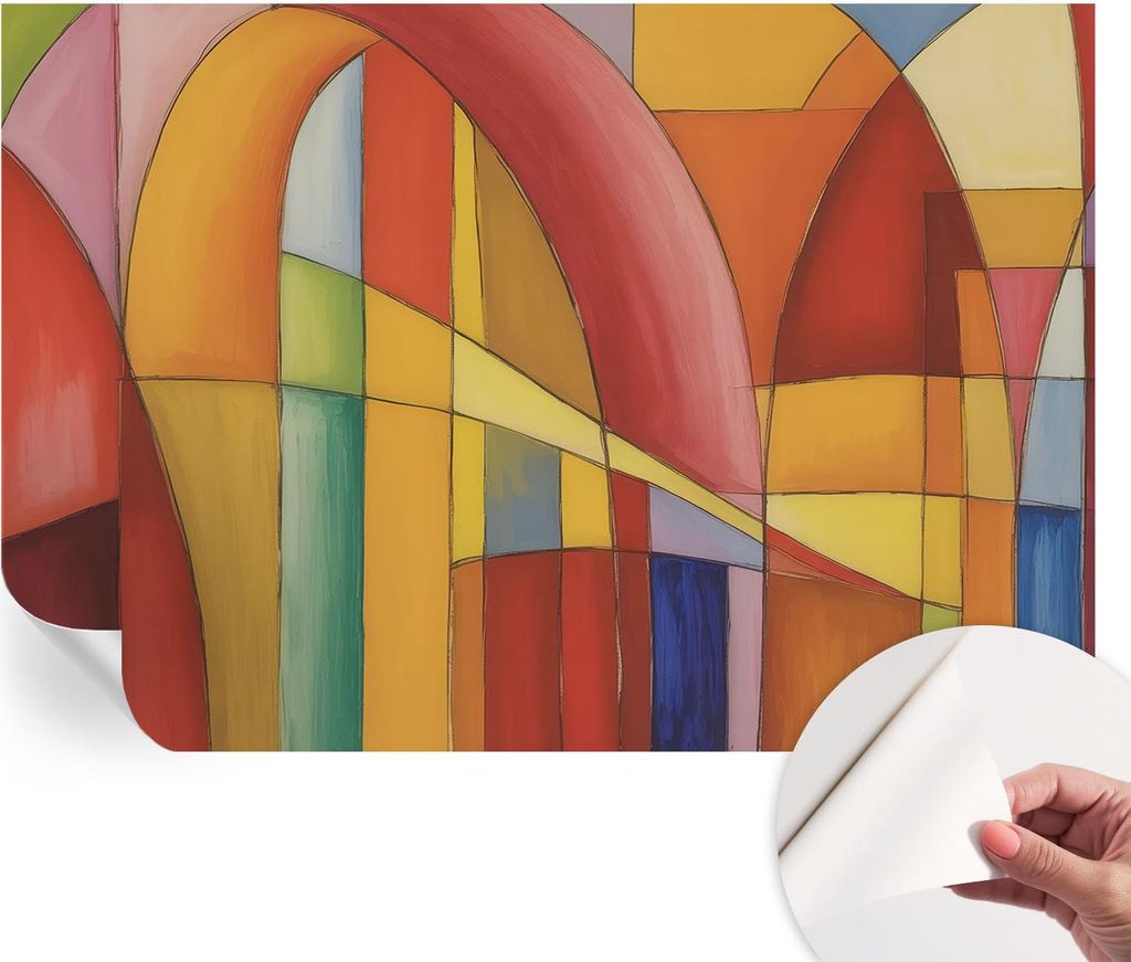 Selbstklebende Wandtapete - Dekorative Tapete für Wohnzimmer - Klebefolie für Wandbilder - Tapetenfolie für Wanddekoration - 152x104 cm - Energi...