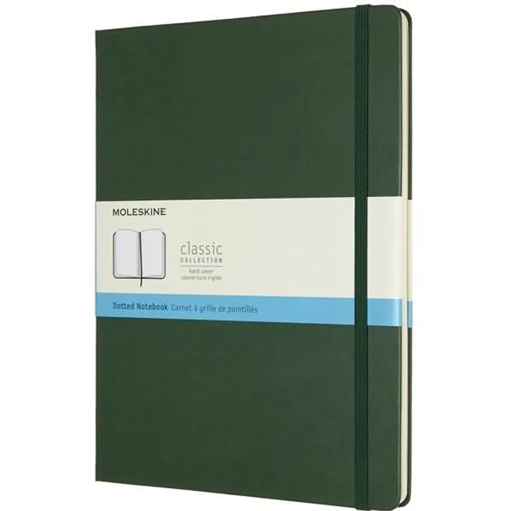Carnet Pointillé Moleskine Rigide XL Vert Myrte : Bullet Journal Idéal